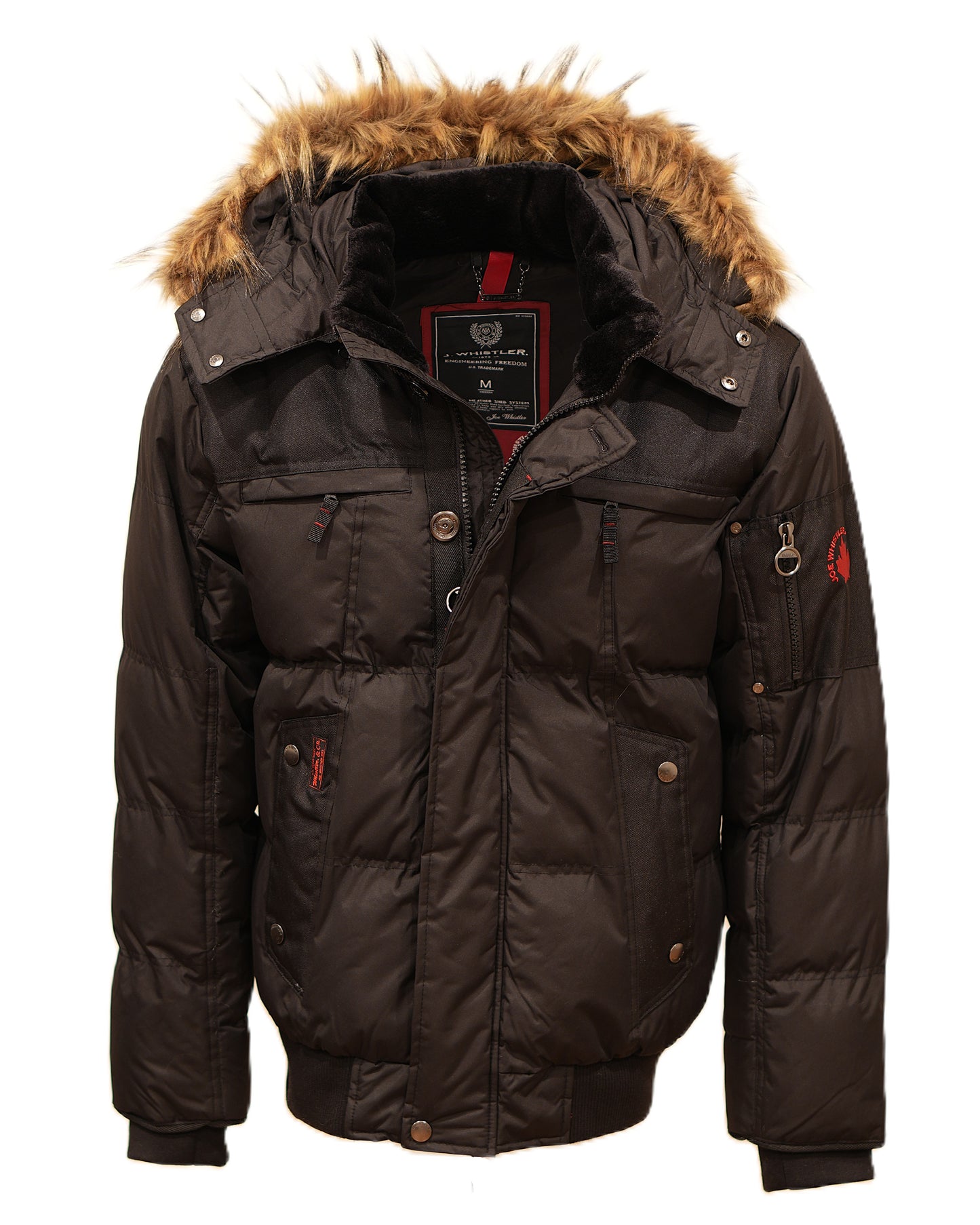 J Whistler- Milano Mix Media Puffer Bomber Jacket