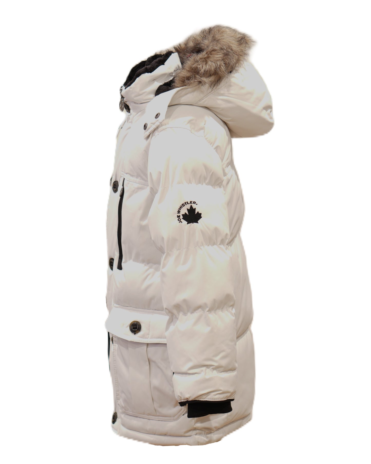 Boys Heavyweight 3/4 Parka Puffer Jacket with Removable Hood