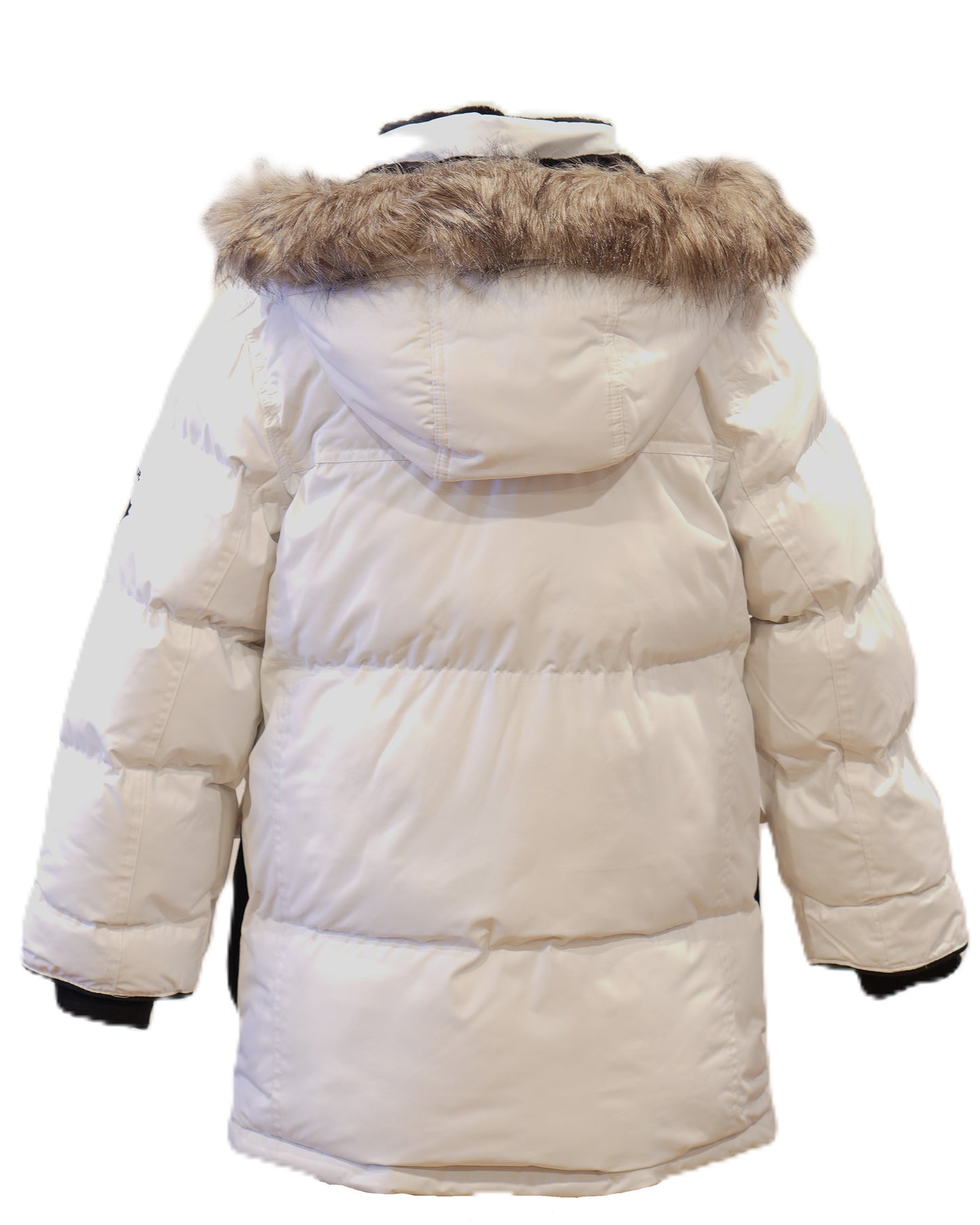 Boys Heavyweight 3/4 Parka Puffer Jacket with Removable Hood