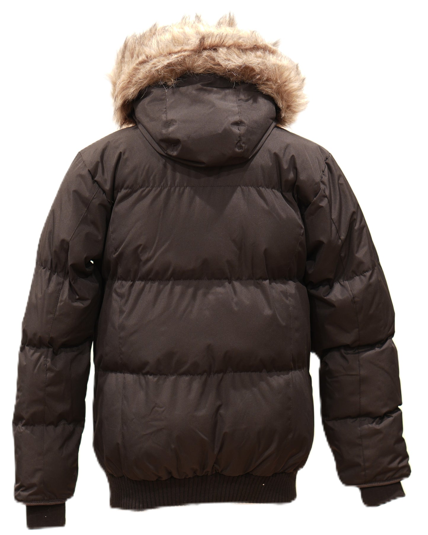 Boys Heavy Puffer Winter Jacket with Hood and Removable Faux Fur