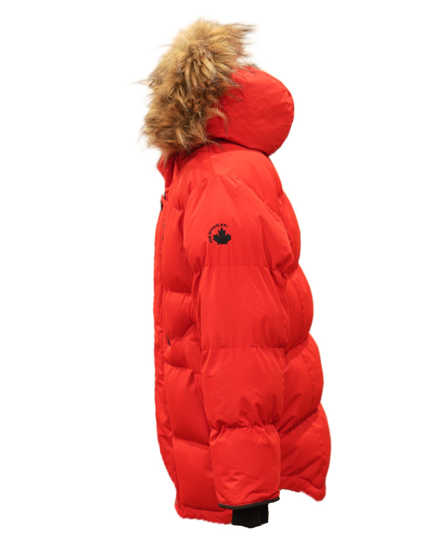 Boys Heavy Bubble Puffer Winter Mid-Length Jacket with Hood and Removable Faux Fur